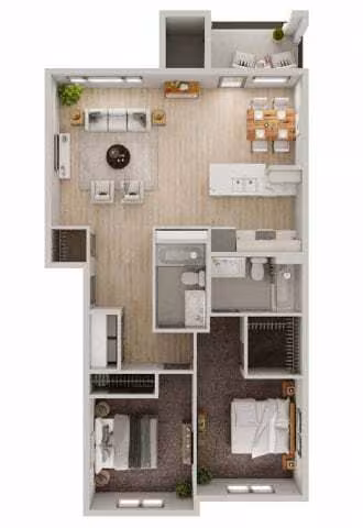 2x2 - D1 02-105 floor plan